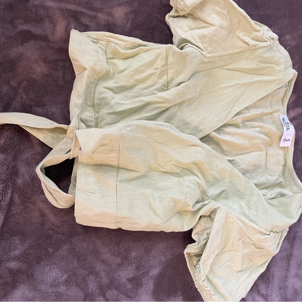 Hollister Sage Green Wrap Top